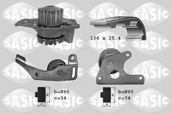 KIT DE DISTRIBUTION + POMPE à EAU CITROËN ZX 1.9 TD,PEUGEOT 205 II 1.7 DIESEL