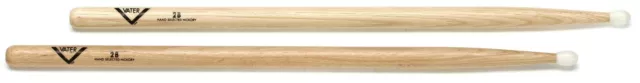 Vater American Hickory Drumsticks - 2B - Nylon Tip (2-pack) Bundle