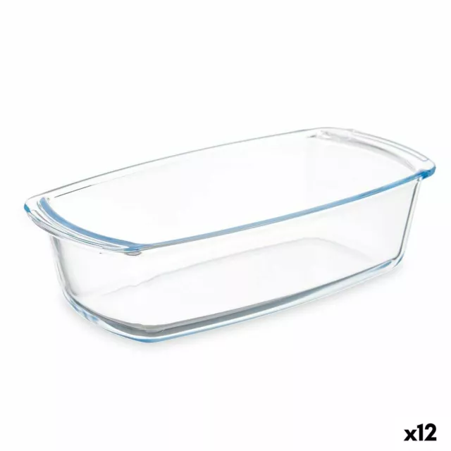 Plat à Gratin Avec des poignées Transparent Verre Borosilicaté 1,6 L 27 x 7,2