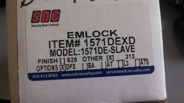 Locksmith Integrator Sdc Emlock 1571 D Exd Slave 12/24  Dps Dark Bronze Nos 3