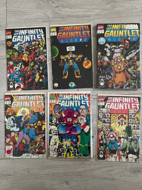 Marvel Infinity Gauntlet Comic collection all comics 1991 1-6 comics!