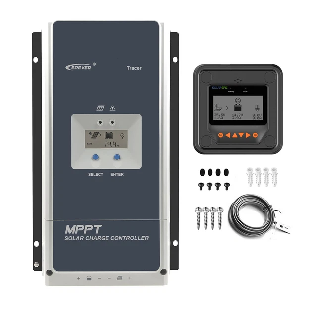 EPEVER 100A 80A 60A 50A MPPT Solar Charge Controller Tracer-AN and ...
