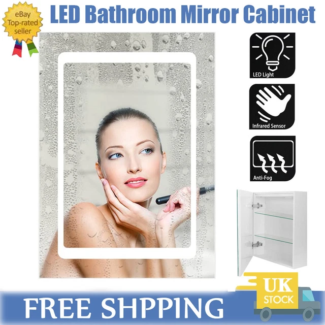 ILLUMINATED LED BATHROOM Mirror Demister/IR Sensor Switch