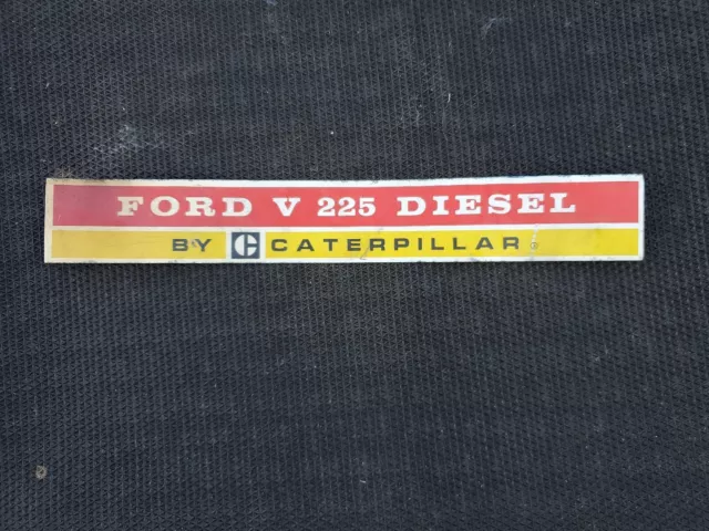 12×1.75" Vintage Ford V 225 diesel by Caterpillar emblem