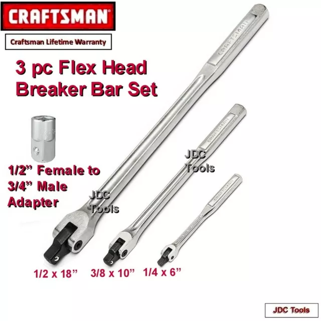 CRAFTSMAN 1/2 DRIVE Flex Head Long Arm Breaker Bar 18 £95.09