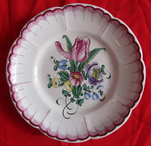 ANCIENNE ASSIETTE STRASBOURG-H.CHAUMEIL-FLEURS-19 eme