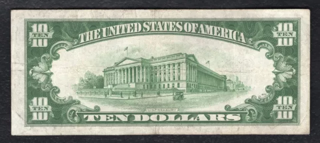 Fr. 2309 1934-A $10 Ten Dollars “North Africa” Silver Certificate Very Fine+ (E) 2