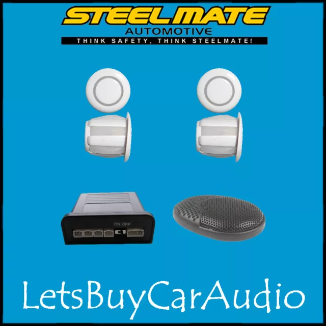 Steelmate Ebat Ptsc1 White Rear Parking Sensor Kit (With 4 Sensors)