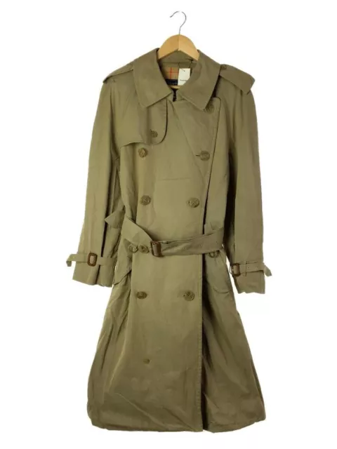 BURBERRYS Trench Coat A-line Belted Khaki Nova Check Men Size Free Used