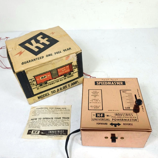 VINTAGE KF POWER Pack Transformer Model 50 Ho Scale With Original