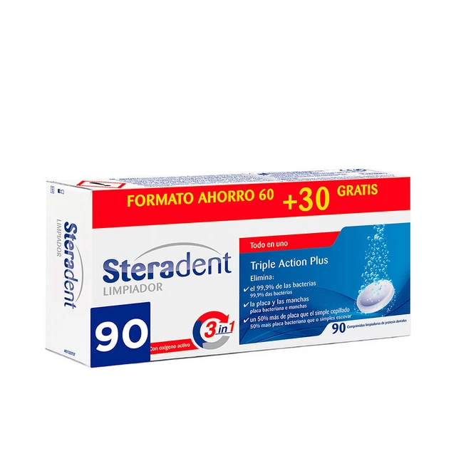 Higiene Steradent unisex TRIPLE ACCIÓN tabletas 90 u