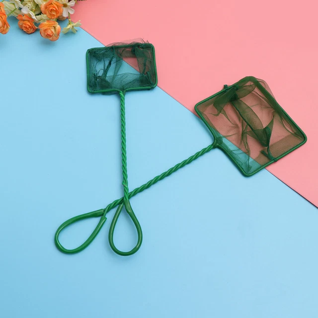 2 piezas de accesorios red de piscina pequeña pez pez dorado agua dulce