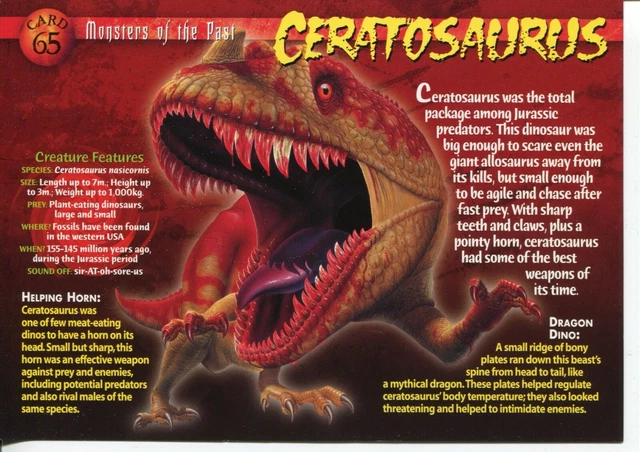 WEIRD N' WILD Creatures Monster of the Past Card 63 # Gracilisuchus # LC1  3.30 - PicClick UK