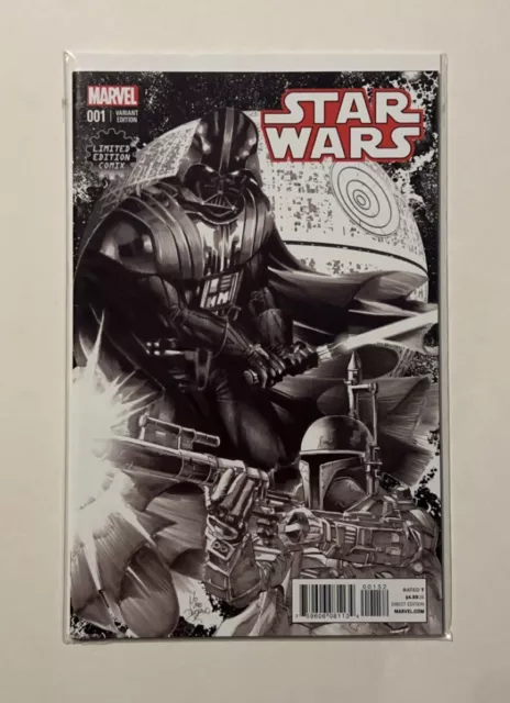 Star Wars 001 Comic Variante Edition - schwarz & weiß, Darth Vader & Boba Fett