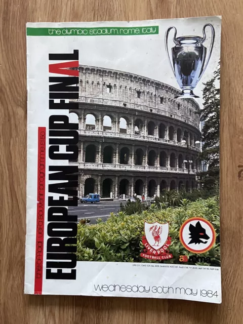 Liverpool v AS Roma 1984 European Cup Final Programme, 30 May 1984