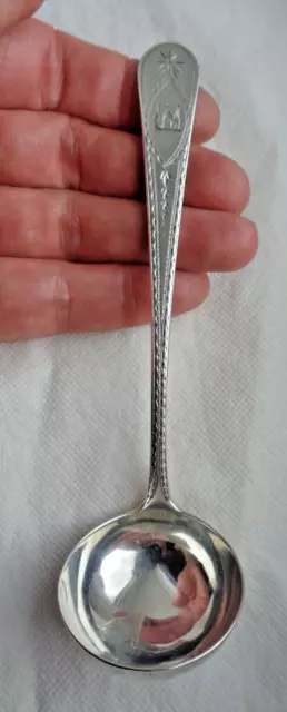 Georgian Scottish Edinburgh Solid Silver Toddy Ladle Clan Johnstone Flying Spur!