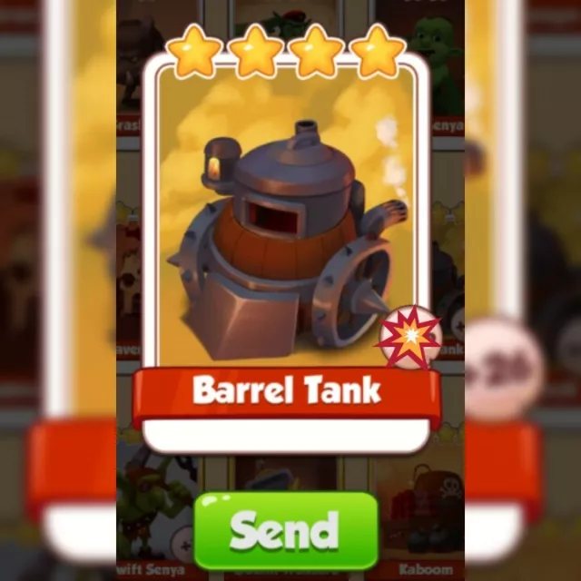 Barrel Tank ***Coin Master game Card. Get Cards Immediately