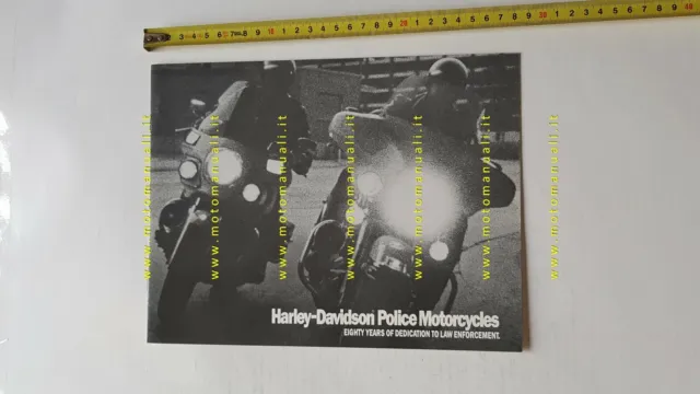 Harley-Davidson catalogo modelli  Polizia 1988 depliant originale USA brochure