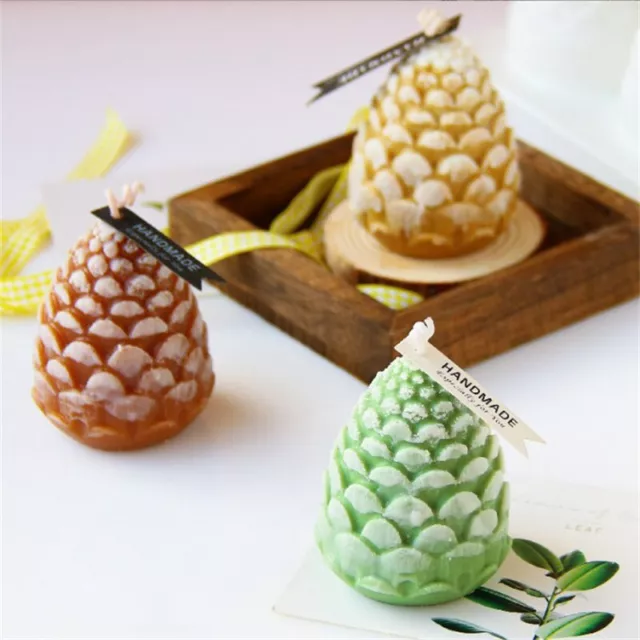 3D Pine Cone Xmas Silicone Cake Mold Soap Candle Wax Making Mould Tool DIY