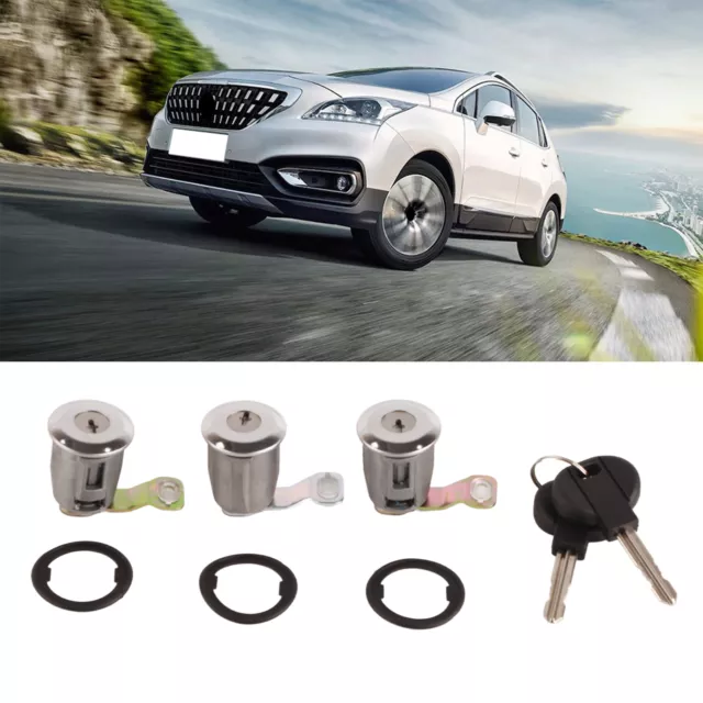 1 252522 Car Door Lock Barrel Set With Keys For Partner Citroen Berl *✧