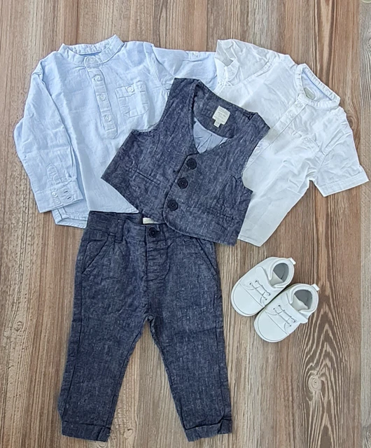 Baby Jungen Kleidung Anzug Hose Hemd Schuhe Hochzeit Taufanzug Bekleidungsset 80