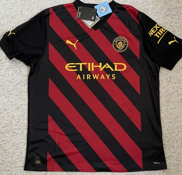 Puma Manchester City Trikot #9 Haaland schwarz/rot Herren XL