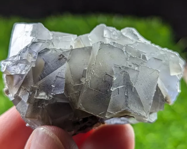 Grey Fluorite Crystal With Blue Phantom Inside From Pakistan, 83 Grams