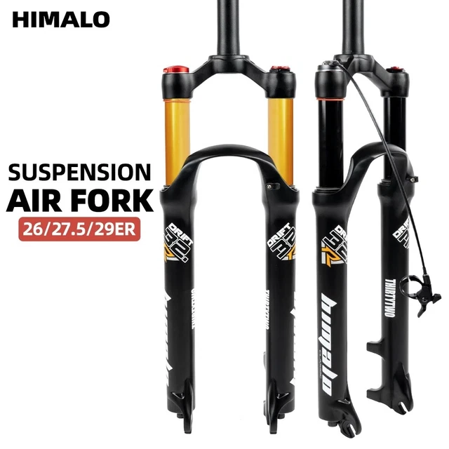 Fourche VTT Suspension Air LHHL 26/27.5/29" - Voyage 100mm, Verrouillage Manuel, QR 9mm, Alliage Magnésium