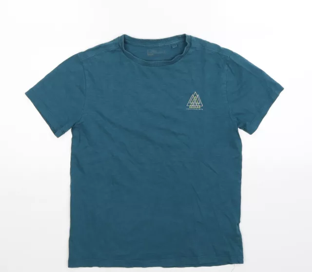 NEXT Jungen blau Baumwolle Basic T-Shirt Größe 10 Jahre Rundhalsausschnitt Pullover