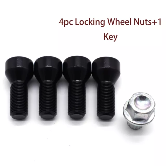 Wheel Lock Anti Theft Bolt Lug Set (4 Bolts + 1 Key) for select BMW #36136786419