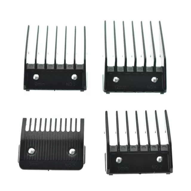 4pcs Metal backed Clipper Attachment Combs Set for Wahl Cutting Guide Comb New