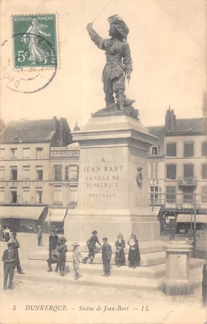 Cpa 59 Dunkerque Statue De Jean Bart