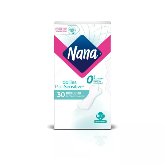 LOT DE 2 - NANA - Pure Sensitive Normal Protège-Lingerie - 30 Protège-Lingeries