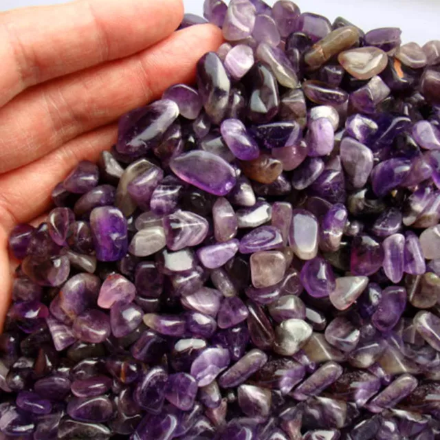 100g Natural Mini Amethyst Point Quartz Crystal Stone Rock Chips Healing 5-10MM