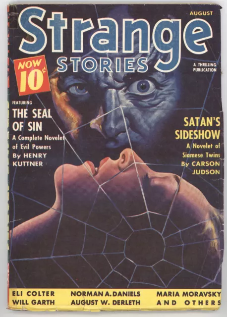 Strange Stories Vol 4 1 Better Aug 1940 Spider Web GGA Satan Weird Menance Pulp