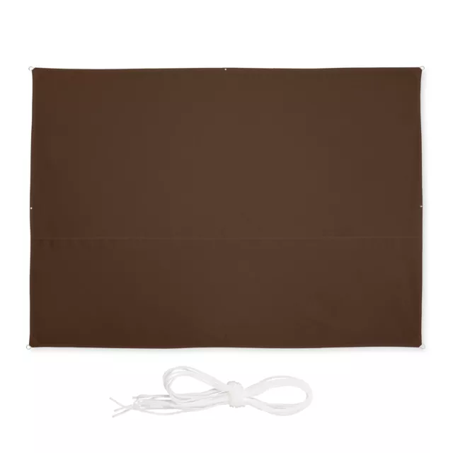 Voile d'ombrage marron Brise-vue Parasol Pare soleil rectangulaire Jardin