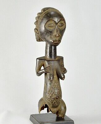 Superb LUBA Large 18" female figure statue sculpture Congo African Tribal  1619
