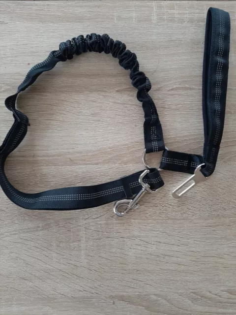 Cinturón de seguridad antichoque para perro GoBuyer para automóvil con arnés de seguridad bungee buffer negro