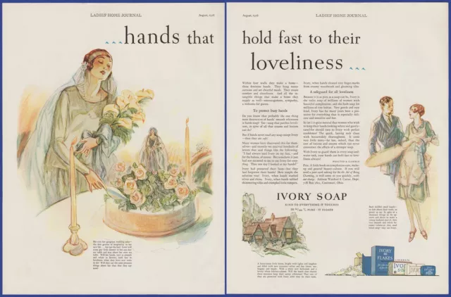 Vintage 1928 IVORY Soap Art Ephemera 20's Print Ad