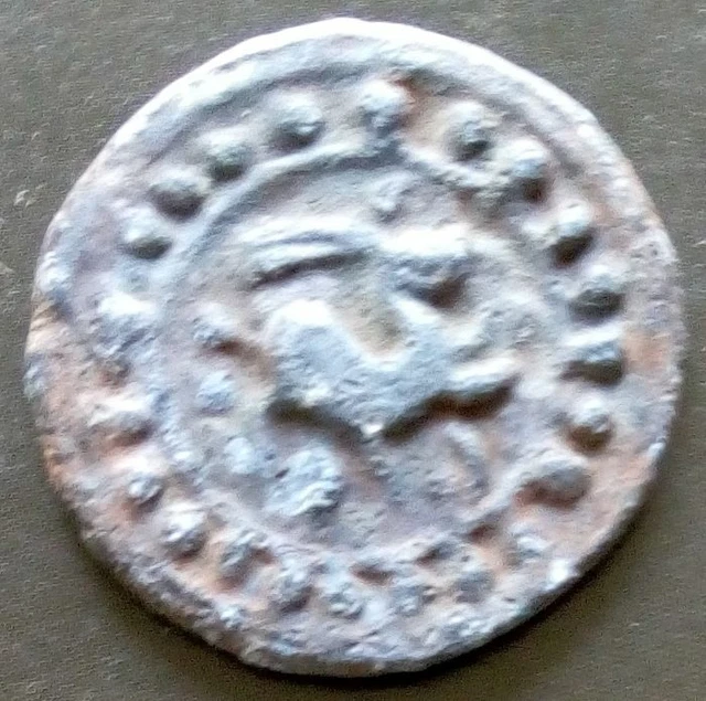 18th circa.--SOUTHEAST ASIA--ANCIENT COIN---RUNNING RABBIT AND PHOENIX--(2)