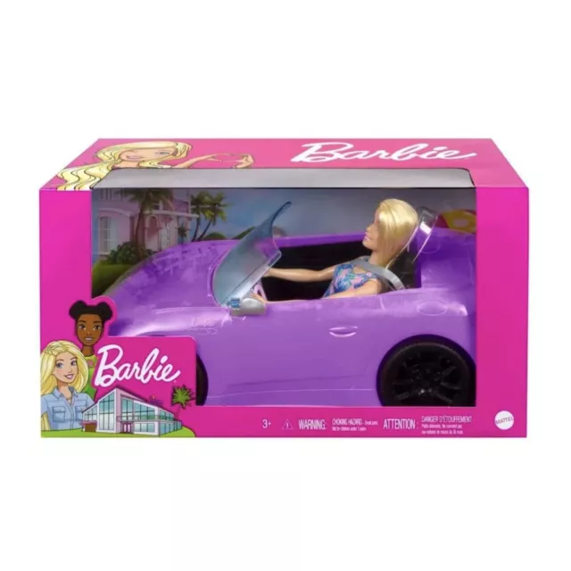 Barbie Convertible Car and Doll Playset BNIB NEW BOXED FREE DELIVERY