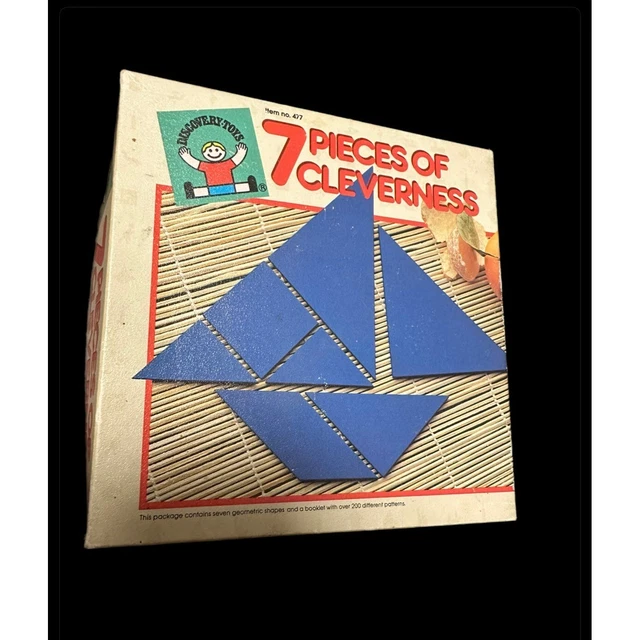 VINTAGE TANGRAM GEOMETRY math education block set £14.26 PicClick UK