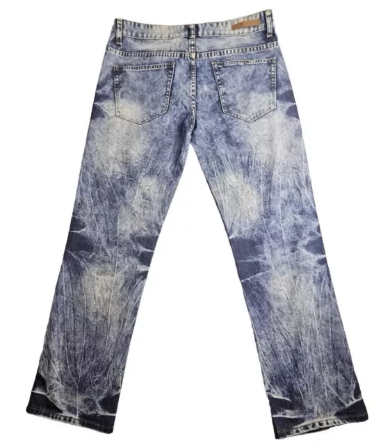 GOODTHREADS ACID WASH Jeans Mens Size 34x32 Blue 5 Pocket Straight ...