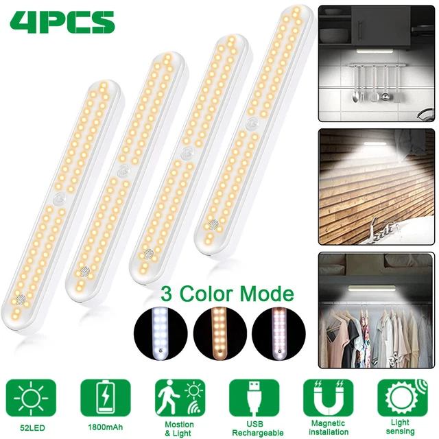 UNDER CABINET CUPBOARD Counter LED Light Motion Sensor Home Kitchen ...