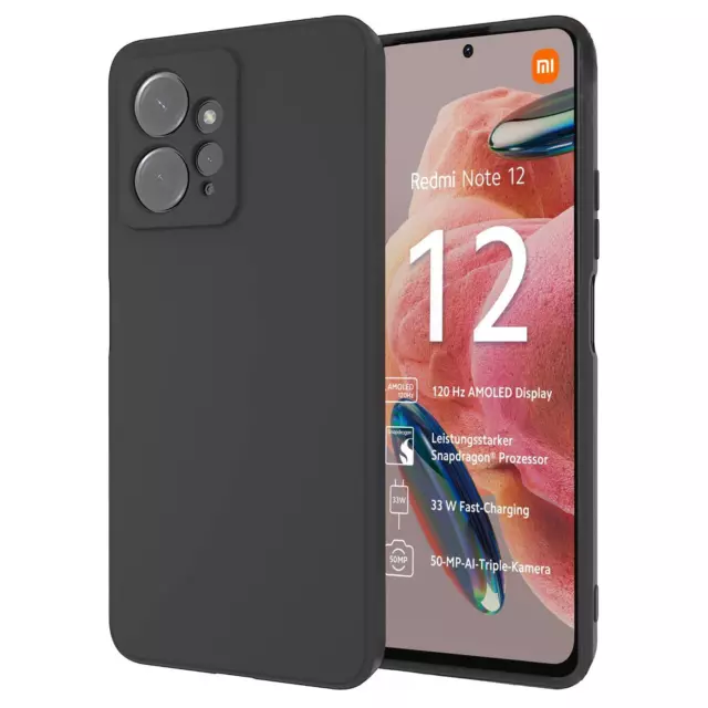 Schutz Hülle für Xiaomi Redmi Note 12 (4G) Case Silikon Handy Hülle Slim Cover