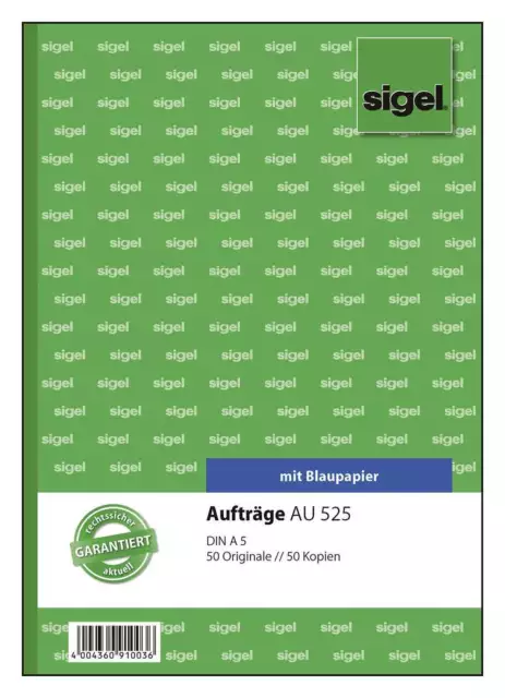 SIGEL Aufträge - A5, BL, MP, 2 x 50 Blatt