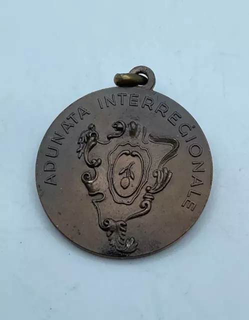 Ancienne Petite Medaille Italienne Adunata Interregionale Limone Piemonte 1963