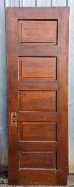 2 avail 24x77" Antique Vintage Salvaged SOLID Wood Wooden Interior Door 5 Panels