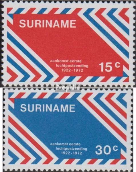 suriname 636-637 (complete issue) unmounted mint / never hinged 1972 airmail ser