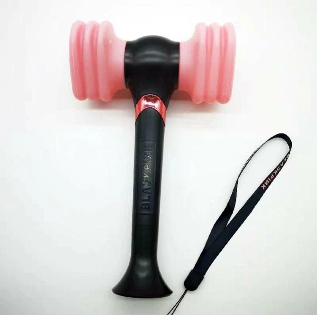 Black Pink LED Light Stick Concert Hand Held Heart Hammer Keychain Fans Gifts